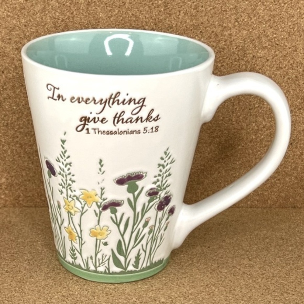 Spectrum  - 3/$48 - ‘Give Thanks to the Lord’ ceramic mug. NWT Firm!